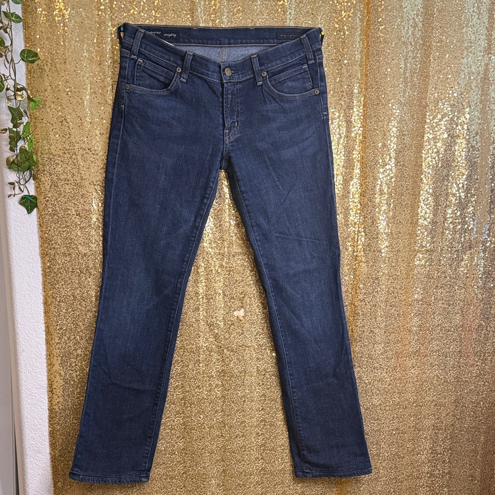 Citizens Of Humanity Jackie Dark Blue Straight Leg Jeans